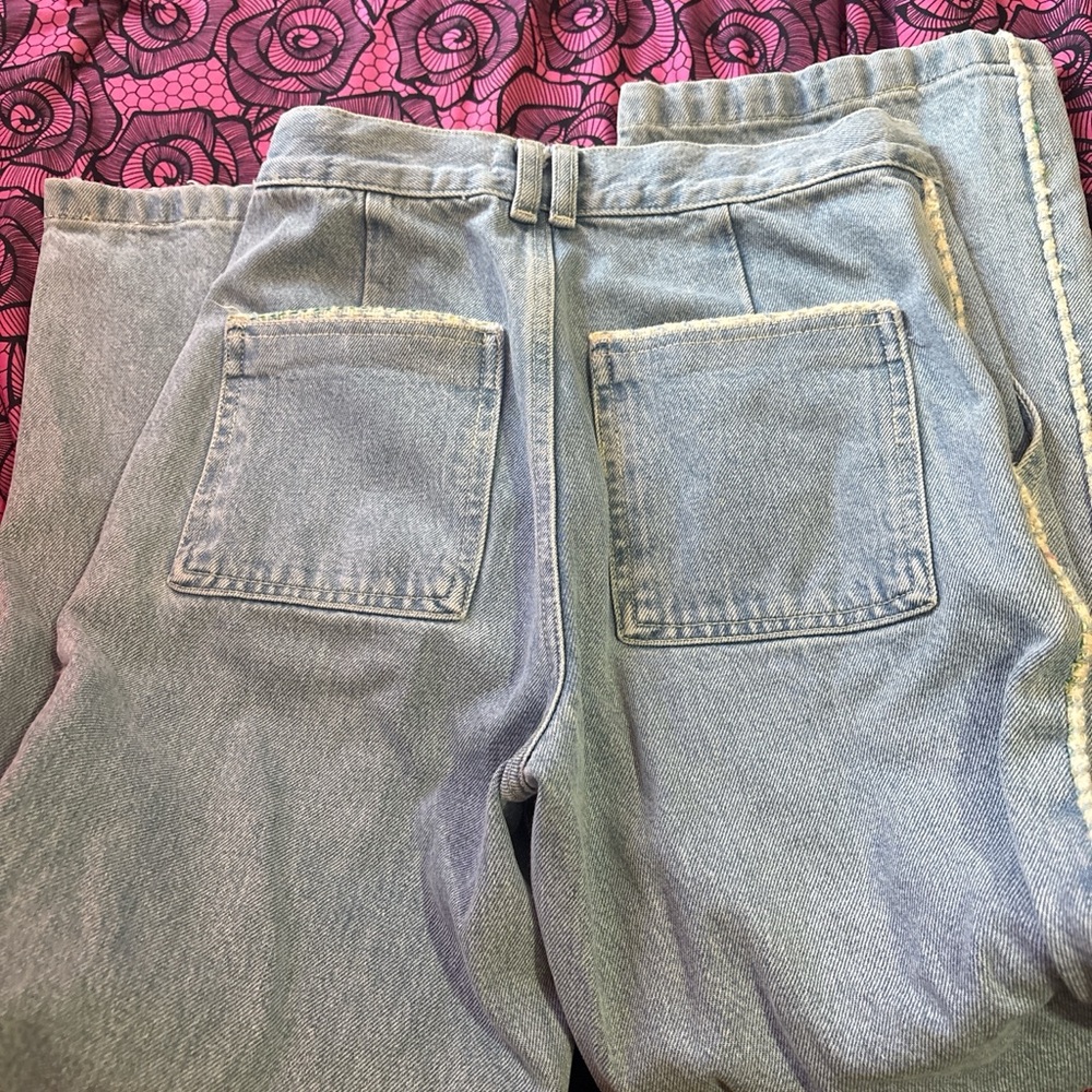 Zara Light Blue Denim Trousers